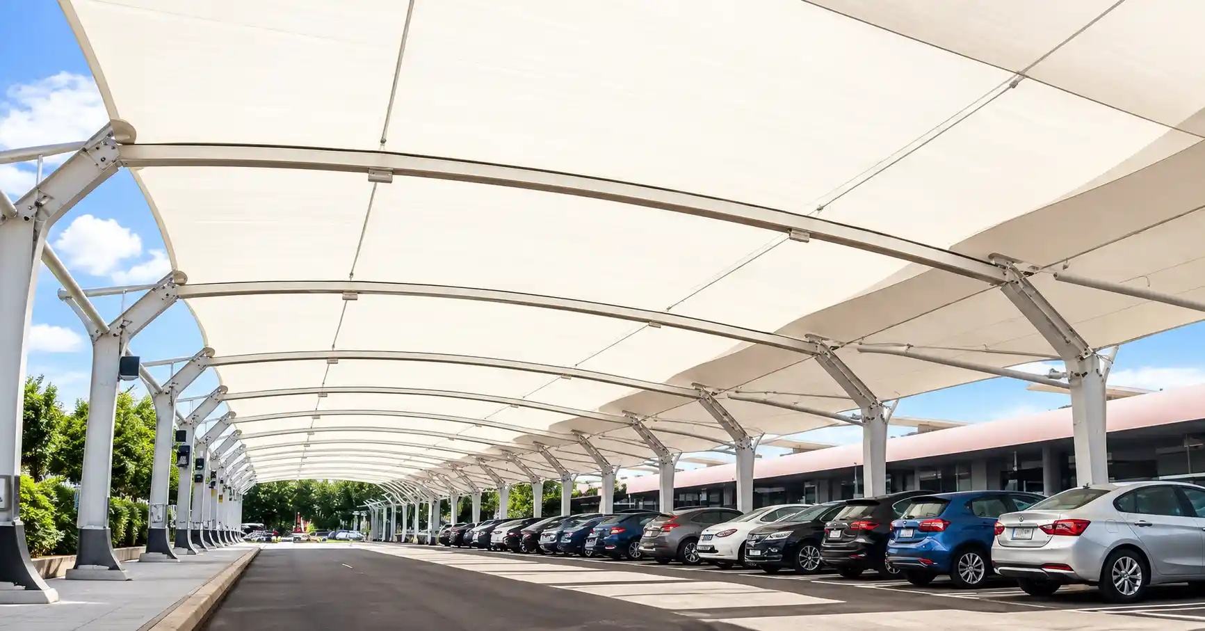 Tensile Structure Price Per Sq Ft in Maharashtra 2026 — Car Parking, Conical & Arch